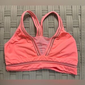 Victoria Sport Coral High Support Mesh front Sports Bra with Cut Outs size M